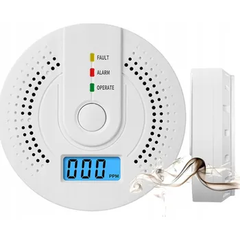 Zabezpečovací technika DETEKTOR OXIDU UHELNATÉHO SENZOR ČADU PLYNU DETEKTOR KOUŘE BEZDRÁTOVÝ LC