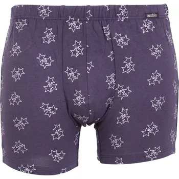 Pánské boxerky s potiskem hvězd Andrie PS5937 navy velikost 3XL-62/64