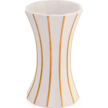 Váza Porcelánová váza vydutá malá zlatá linka