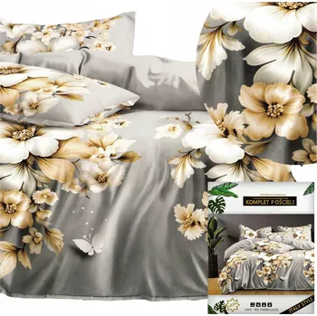 Povlečení DALWIN Povlečení souprava Povlaky na polštáře 70x80 Bavlněný satén 160x200 3 Č.