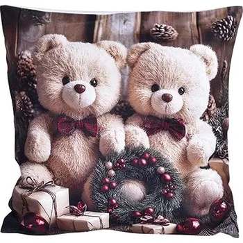 Povlečení Forbyt Vánoční povlak Medvídci CYC31007 40 × 40 cm