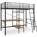 vidaXL Rám poschoďové postele se stolem kov 90 x 200 cm [287906] Barva: Šedá