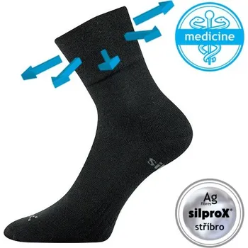 Dámské ponožky Ponožky se zdravotním lemem a froté chodidlem (vel. 47-50) černé - v nadměrné velikosti 3353, 4400