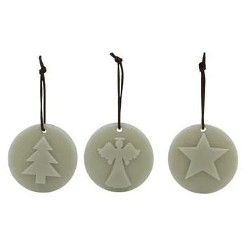 Vánoční ozdoba Sada krémových vonných voskových vánočních ozdob