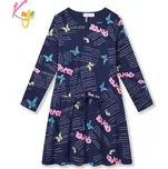 Dívčí šaty dlouhý rukáv Kugo HC9320 tmavě modré