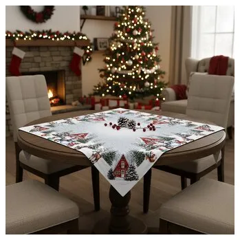 ubrus Vánoční ubrus na stůl SNOWMANS FRIENDS 85x85 cm Mybesthome