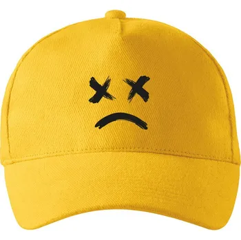 Kšiltovka Unisex kšiltovka Sad face, Barva Žlutá, Velikost 19×11 cm , Canvas Kšiltovka Bezvatriko.cz 3048