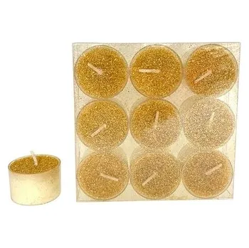 Svíčka Čajové svíčky pískové zlaté