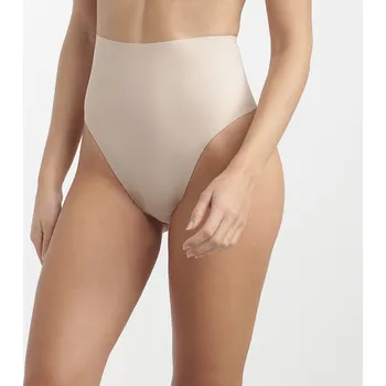 Dámské spodní prádlo DIM INVISIBLE MID WAIST THONG DI000E6K tělová M