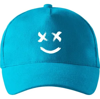 Kšiltovka Unisex kšiltovka Smile face, Barva Tyrkysová 44, Velikost 19×11 cm , Canvas Kšiltovka Bezvatriko.cz 3049