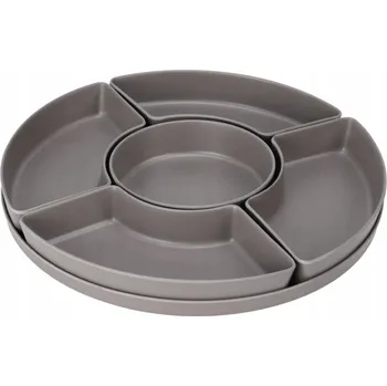 EXCELLENT HOUSEWARE Misky servírovací s tácem sada 6 ks šedá KO-177602550seda