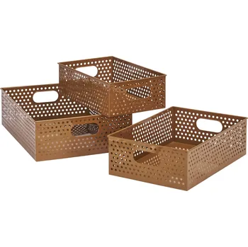 Úložný box MADAM STOLTZ Železný úložný box Pumpkin Spice Low S