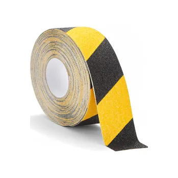 Výstražná páska Traiva s.r.o. Protiskluzová šrafovaná páska 25 m SignUS Verze: 48 mm x 25 m - Kód: 18106