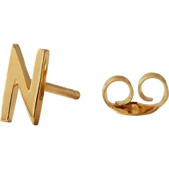 Náušnice Pozlacené stříbrné náušnice Design Letters 90401001N zlatá GLD, vel. ONE SIZE