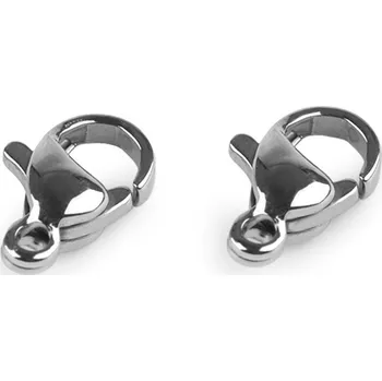 Karabinka z nerezové oceli 6x10 mm, barva platina