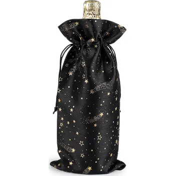 Dárková taška Vánoční dárkový pytlík na láhev 15x33 cm