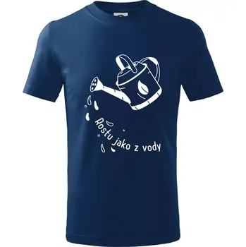 Chlapecké tričko Rostu jako z vody - Tričko dětské bavlněné - 98 cm / 2 roky ( Půlnoční modrá )