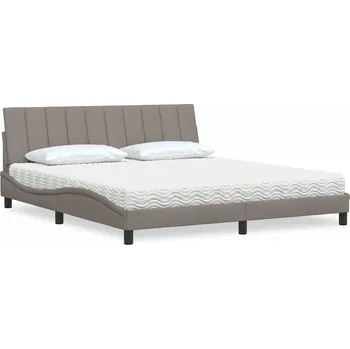 Postel Postel s matrací Hanko taupe 180 x 200 cm textil Hnědošedá 3310549