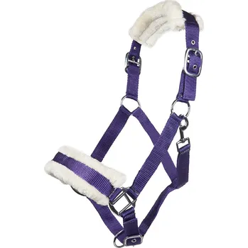 Vybavení pro koně Ohlávka s beránkem Stocklot HKM,tm. šedá, Pony