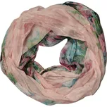Květinový kruhový šátek - Rozkvetlý kruh světle růžová