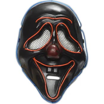 Karnevalová maska LED černá halloweenská maska