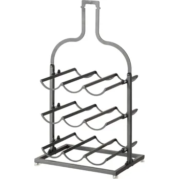 Boltze Home Kovový stojan na víno BOTELLA ve tvaru lahve, výška 54,5 cm