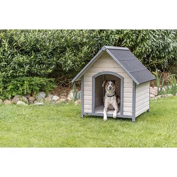 Bouda pro psa Trixie NATURA bouda pro psa se sedlovou střechou, L: 96 x 105 x 112 cm, šedá