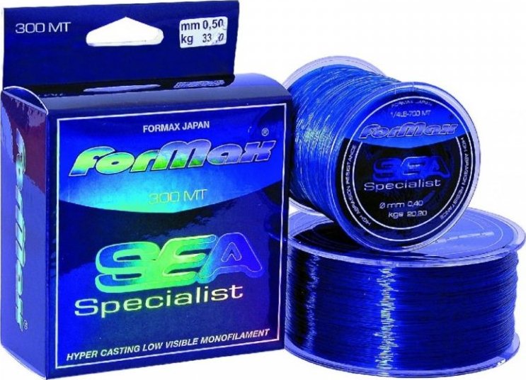 Vlasec Formax Sea Specialist-Skvělý japonský vlasec v modré barvě 300 m Průměr: 0,40mm-20,2 kg