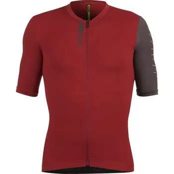 cyklistický dres Dres Mavic ESSENTIAL BURGUNDY CARBONE (T000133), L