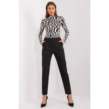 Dámské kalhoty Černé elegantní rovné kalhoty LK-SP-509439.22P-black Velikost: S/M