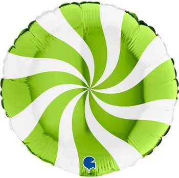 Balónek Kruh bílo-limetkově zelený 18"/46cm fóliový balónek nafukovací