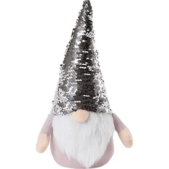 Vánoční dekorace Dekorační figurka skřítek, výška: 30 cm, růžovostříbrná AT8185074-11.5B