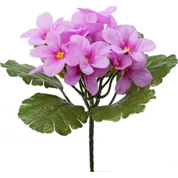 umělá květina Umělá fialka 19 cm, růžová