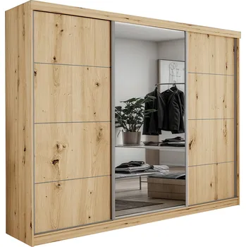 Šatní skříň Šatní skříň PALMA se zrcadlem | 250 cm | artisan