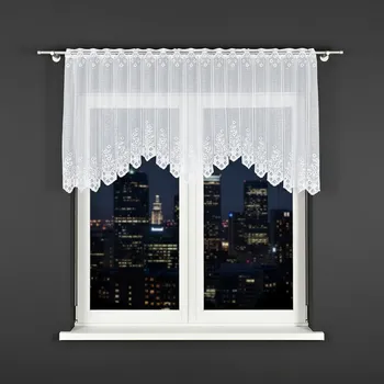 Záclona Dekorační oblouková krátká záclona na žabky KLEMENTYNA 80 bílá 200x80 cm MyBestHome