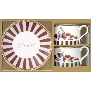 Easy Life Porcelánové šálky a podšálky Sweet Moments