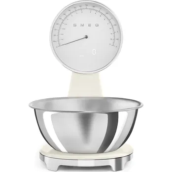 Kuchyňská váha Smeg Kuchyňská váha s nerezovou miskou KSF01, krémová KSF01CRWW