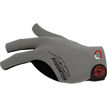 Kulečníková rukavice Rukavice na kulečník Predator Jasmin Ouschan Second-Skin L/XL šedá, na levou ruku