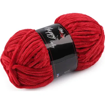 Příze Pletací žinylková příze Happy Baby 100 g, barva 6 (41142) červená