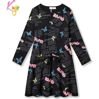 Dívčí šaty Dívčí šaty dlouhý rukáv Kugo HC9320 černé