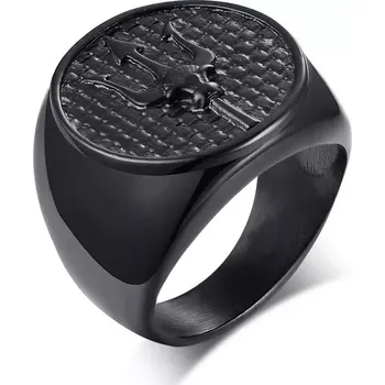 Prsten Ocelový prsten s motivem Poseidonova trojzubce - Velikost prstenu 67 (US 12)