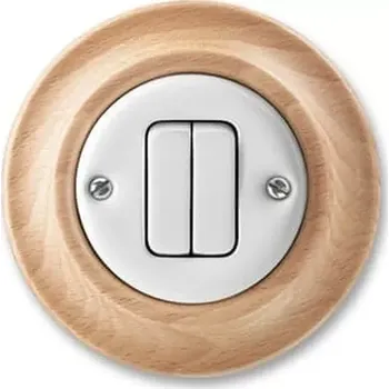 vypínač ABB Decento vypínač č.5 bílá/přírodní buk 3559K-C05345 50 porcelán (ABB 3559K-C05345 50)