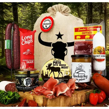 Dárkový potravinový koš Masový pytel se zveřinou