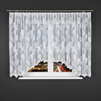 Záclona Dekorační oblouková krátká záclona na žabky SONIA 160 bílá 450x160 cm MyBestHome