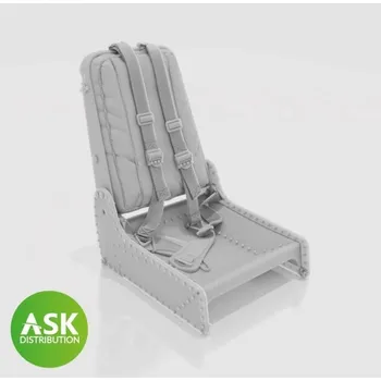 Plastikový model ASK 1/32 Messerschmitt P.1101 Seat (Me 262 type) with Seat belts - 3D print for Das Werk kit
