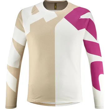 cyklistický dres Dres Mavic DEEMAX ENDURO LS LETTERS/WHITE PEPPER (T000485), M