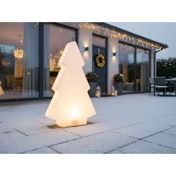 Stojací lampa Venkovní LED stojací lampa ve tvaru vánočního stromu RGB světlo IP54 moderní design Beliani