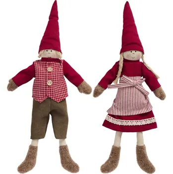 Vánoční dekorace Ib Laursen Vánoční dekorace Santa's Helpers Kalle a Karla holka Karla