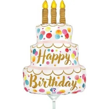 Balónek MINI Dort HB 14"/35cm fóliový balónek nafukovací