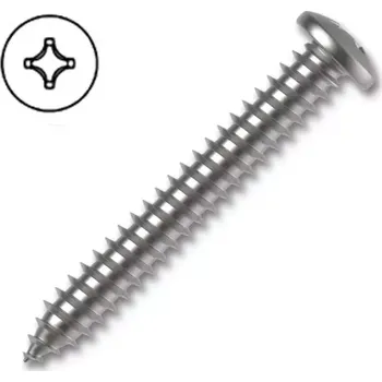 Spojovací materiál Vrut do plechu s PH nerez A2 DIN 7981 půlkulatá hlava 3,5x9,5mm